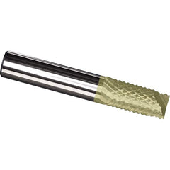 Made in USA - 6mm Diam, 38mm LOC, End Mill End, Solid Carbide Diamond Pattern Router Bit - Right Hand Cut, 75mm OAL, Use on Fiberglass - Americas Industrial Supply