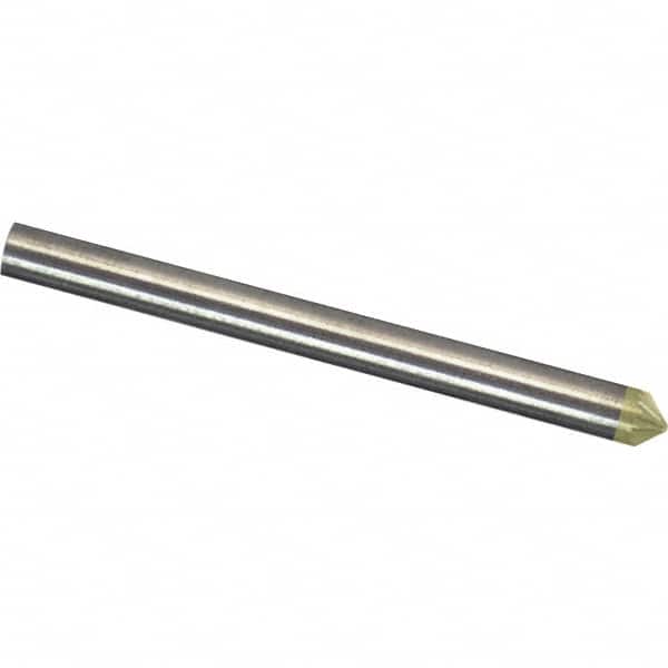 Made in USA - 3mm Cut Diam, 0.1181" Shank Diam, Cone Head Double Cut Burr - Carbide, 1.5mm LOC, 38mm OAL - Americas Industrial Supply