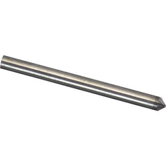 Made in USA - 1/8" Cut Diam, 1/8" Shank Diam, Cone Head Diamond Cut Burr - Carbide, 1/16" LOC, 1-1/2" OAL - Americas Industrial Supply