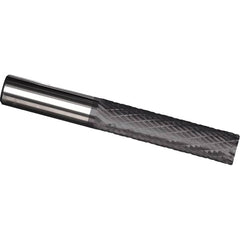 Made in USA - 5/16" Diam, 13/16" LOC, Plain End, Solid Carbide Diamond Pattern Router Bit - Right Hand Cut, 2-1/2" OAL, 5/16" Shank Diam, Use on Cast Iron, Stainless, Steel, Titanium - Americas Industrial Supply
