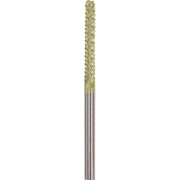 Made in USA - 1/8" Cut Diam, 1/8" Shank Diam, Cylinder Head Burr - Carbide, 1" LOC, 2" OAL - Americas Industrial Supply