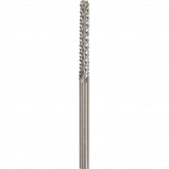 Made in USA - 1/8" Cut Diam, 1/8" Shank Diam, Cylinder Head Burr - Carbide, 1" LOC, 2" OAL - Americas Industrial Supply