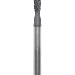 Made in USA - 3/32" Cut Diam, 0.0925" Shank Diam, Inverted Cone Head Chipbreaker Cut Burr - Carbide, 1/8" LOC, 1-1/2" OAL - Americas Industrial Supply