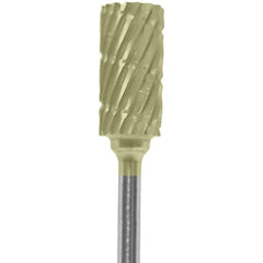 Made in USA - 1/4" Cut Diam, 0.0925" Shank Diam, Cylinder Head Chipbreaker Cut Burr - Carbide, 1/2" LOC, 2" OAL - Americas Industrial Supply