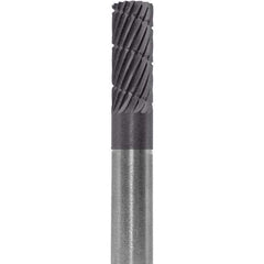 Made in USA - 6mm Cut Diam, 0.2362" Shank Diam, Cylinder Head Aluma Cut Burr - Carbide, 16mm LOC, 50mm OAL - Americas Industrial Supply