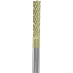 Made in USA - 3/32" Cut Diam, 0.0925" Shank Diam, Cylinder Head Chipbreaker Cut Burr - Carbide, 3/8" LOC, 1-1/2" OAL - Americas Industrial Supply