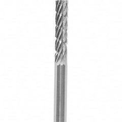 Made in USA - 3/32" Cut Diam, 0.0925" Shank Diam, Cylinder Head Chipbreaker Cut Burr - Carbide, 3/8" LOC, 1-1/2" OAL - Americas Industrial Supply