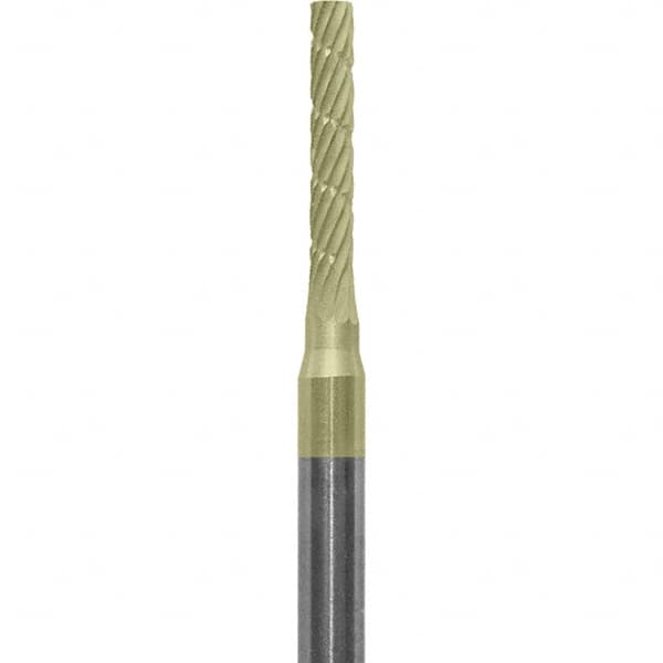 Made in USA - 1/16" Cut Diam, 0.0925" Shank Diam, Cylinder Head Chipbreaker Cut Burr - Carbide, 3/8" LOC, 1-1/2" OAL - Americas Industrial Supply