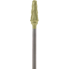Made in USA - 5mm Cut Diam, 0.0925" Shank Diam, Cone Head Double Cut Burr - Carbide, 13mm LOC, 51mm OAL - Americas Industrial Supply