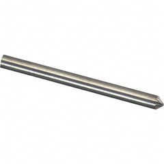 Made in USA - 1/8" Cut Diam, 1/8" Shank Diam, Cone Head Diamond Cut Burr - Carbide, 1/16" LOC, 1-1/2" OAL - Americas Industrial Supply