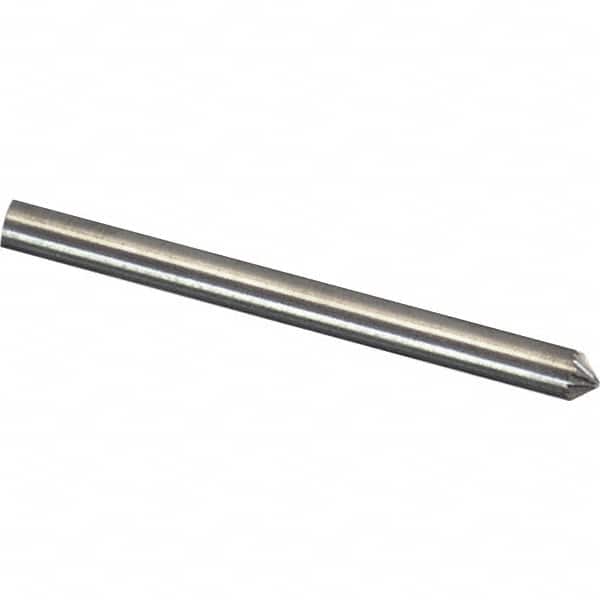 Made in USA - 3mm Cut Diam, 0.1181" Shank Diam, Cone Head Double Cut Burr - Carbide, 1.5mm LOC, 38mm OAL - Americas Industrial Supply