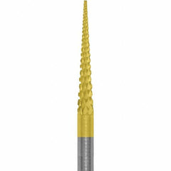 Made in USA - 3/32" Cut Diam, 0.0925" Shank Diam, Cone Head Diamond Cut Burr - Carbide, 5/8" LOC, 1-1/2" OAL - Americas Industrial Supply