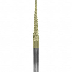 Made in USA - 3/32" Cut Diam, 0.0925" Shank Diam, Cone Head Chipbreaker Cut Burr - Carbide, 5/8" LOC, 1-1/2" OAL - Americas Industrial Supply