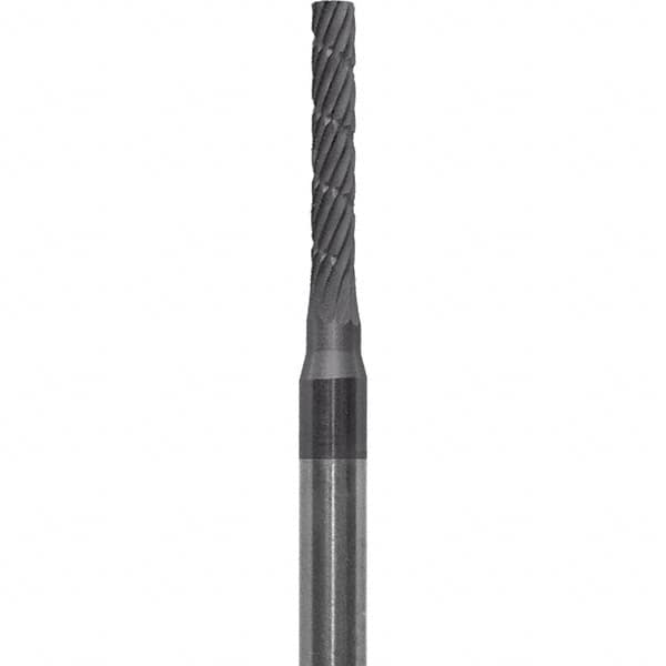 Made in USA - 1/16" Cut Diam, 0.0925" Shank Diam, Cylinder Head Chipbreaker Cut Burr - Carbide, 3/8" LOC, 1-1/2" OAL - Americas Industrial Supply