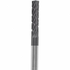 Made in USA - 3/32" Cut Diam, 0.0925" Shank Diam, Cylinder Head Chipbreaker Cut Burr - Carbide, 3/8" LOC, 1-1/2" OAL - Americas Industrial Supply