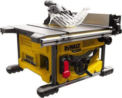 DeWALT - 8-1/4" Blade Diam, Table Saw - 5,800 RPM, 19-1/16" Table Depth x 19-1/16" Table Width, 60 Volts, 5/8" Arbor - Americas Industrial Supply