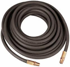 Value Collection - 1/2" ID x 0.787" OD 25' Long Multipurpose Air Hose - MNPT x MNPT Ends, 200 Working psi, 1/2" Fitting, Black - Americas Industrial Supply