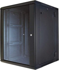 Video Mount - Security Camera Hinged Wall Equipment Rack Enclosure - Black - Americas Industrial Supply