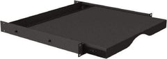 Video Mount - Security Camera Sliding Equipment Rack Shelf - Black - Americas Industrial Supply