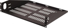 Video Mount - Security Camera Vented Equipment Rack Shelf - Black - Americas Industrial Supply