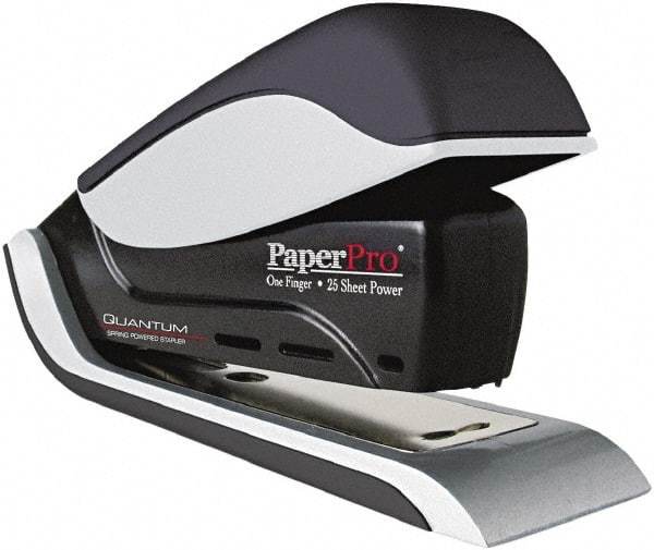 PaperPro - 25 Sheet Half Strip Stapler - Black/Silver - Americas Industrial Supply