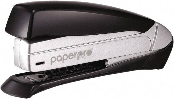 PaperPro - 20 Sheet Half Strip Stapler - Black/Silver - Americas Industrial Supply