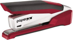 PaperPro - 28 Sheet Full Strip Desktop Stapler - Red & Silver - Americas Industrial Supply