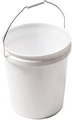 SEYMOUR-MIDWEST - 5 Gal, Plastic Round Natural (Color) Bucket & Pail Kit - Handle Included - Americas Industrial Supply