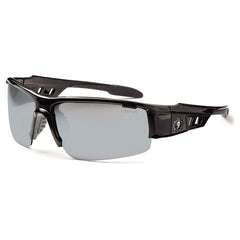 DAGR Silver Mirror Lens Black Safety Glasses - Americas Industrial Supply