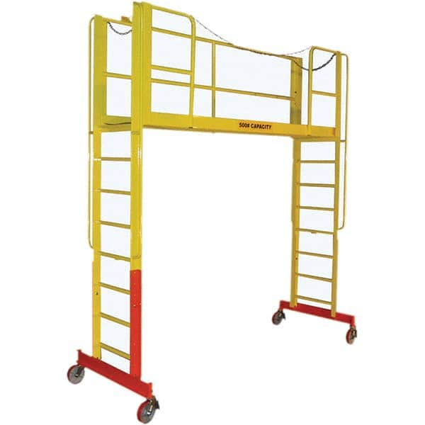 TRI-ARC - Rolling & Wall Mounted Ladders & Platforms Type: Double Entry Work Platform Style: Adjustable Height - Americas Industrial Supply