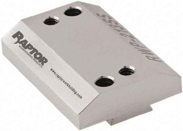 Raptor Workholding - 3/4" Jaw Width, 1/2" High x 2-1/2" Long x 1.736" Wide Riser - For Use with 4 & 5 Axis Workholding Systems - Americas Industrial Supply