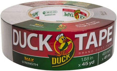 Duck - 1-7/8" x 45 Yds Silver Duct Tape - 11.5 mil, Rubber Adhesive, Vinyl Backing, 32 Lb/ln Tensile Strength, Series DUC - Americas Industrial Supply