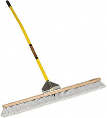 SEYMOUR-MIDWEST - 36" Fine Particle Polypropylene Push Broom - 3" Bristle Length, Wood Block, Bolt-On Handle Connection, Handle Included - Americas Industrial Supply