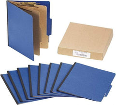 ACCO - 11 x 8 1/2", Letter Size, Dark Blue, File Folders with Top Tab - Right of Center Tab Cut Location - Americas Industrial Supply