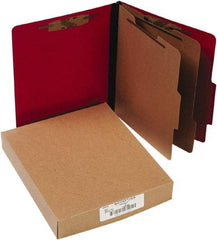 ACCO - 11 x 8 1/2", Letter Size, Executive Red, File Folders with Top Tab - Right of Center Tab Cut Location - Americas Industrial Supply