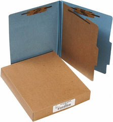 ACCO - 11 x 8 1/2", Letter Size, Sky Blue, File Folders with Top Tab - Right of Center Tab Cut Location - Americas Industrial Supply