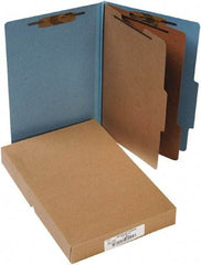 ACCO - 14 x 8 1/2", Legal, Sky Blue, File Folders with Top Tab - Right of Center Tab Cut Location - Americas Industrial Supply