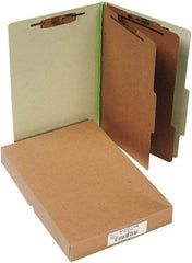 ACCO - 14 x 8 1/2", Legal, Leaf Green, File Folders with Top Tab - Right of Center Tab Cut Location - Americas Industrial Supply