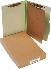 ACCO - 14 x 8 1/2", Legal, Leaf Green, File Folders with Top Tab - Right of Center Tab Cut Location - Americas Industrial Supply