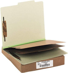 ACCO - 11 x 8 1/2", Letter Size, Leaf Green, File Folders with Top Tab - Right of Center Tab Cut Location - Americas Industrial Supply