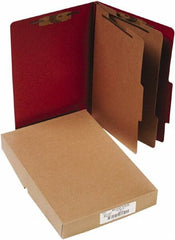 ACCO - 14 x 8 1/2", Legal, Earth Red, File Folders with Top Tab - Right of Center Tab Cut Location - Americas Industrial Supply