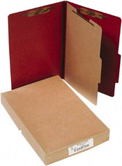 ACCO - 14 x 8 1/2", Legal, Earth Red, File Folders with Top Tab - Right of Center Tab Cut Location - Americas Industrial Supply