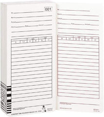 Acroprint Time Recorder - 9/10" High x 3-2/5" Wide Weekly Time Cards - White, Use with Acroprint Model ES1000 - Americas Industrial Supply