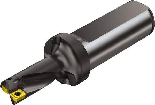 Sandvik Coromant - 2.8378" Max Drill Depth, 2xD, 34mm Diam, Indexable Insert Drill - 2 Inserts, 40mm Shank Diam, Straight Shank - Americas Industrial Supply