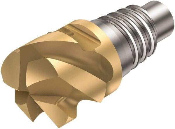 Sandvik Coromant - 31625HM Straight Grade 1030 Carbide High Feed Milling Tip Insert - 4 Flutes, 25mm Cutting Diam, 13.5mm Depth of Cut, 0.1181" Cnr Rad, 50° Helix - Americas Industrial Supply