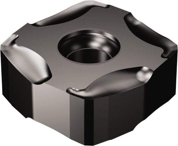 Sandvik Coromant - L3651505 KM Grade K20D Carbide Milling Insert - TiCN/Al2O3 Finish, 5.56mm Thick, 15mm Inscribed Circle, 0.3mm Corner Radius - Americas Industrial Supply