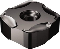 Sandvik Coromant - L3651505 KM Grade K20D Carbide Milling Insert - TiCN/Al2O3 Finish, 5.56mm Thick, 15mm Inscribed Circle, 0.3mm Corner Radius - Americas Industrial Supply
