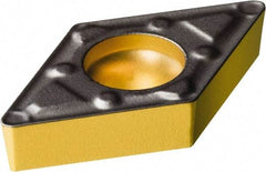 Sandvik Coromant - DCMX21.51 WF Grade 1515 Carbide Turning Insert - TiCN/AI2O3/TiN Finish, 55° Diamond, 1/4" Inscr Circle, 3/32" Thick, 1/64" Corner Radius - Americas Industrial Supply
