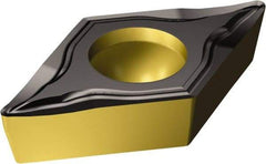 Sandvik Coromant - DCMT32.52 UM Grade 4335 Carbide Turning Insert - TiCN/AI2O3/TiN Finish, 55° Diamond, 3/8" Inscr Circle, 5/32" Thick, 1/32" Corner Radius - Americas Industrial Supply