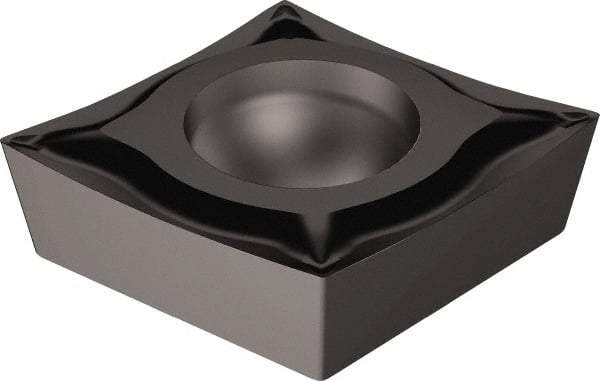 Sandvik Coromant - CCGT32.503 UM Grade 1105 Carbide Turning Insert - TiAlN Finish, 80° Diamond, 3/8" Inscr Circle, 5/32" Thick, 0.1mm Corner Radius - Americas Industrial Supply